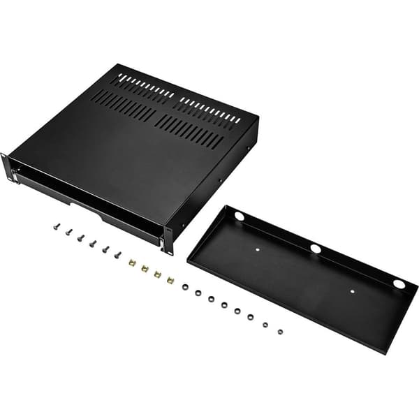 Renkforce RF-3429156 19 tum Nätverksskåplåda 2 U Töjbara Lämplig för skåpdjup: från 500 mm Svart