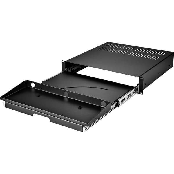 Renkforce RF-3429156 19 tum Nätverksskåplåda 2 U Töjbara Lämplig för skåpdjup: från 500 mm Svart