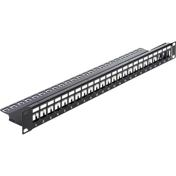 Delock 43277 26 + 2 Port Nätverk Patchpanel 483 mm (19) Bare PCB 1 U Obestyckad