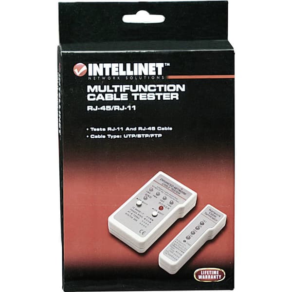 Intellinet 351898 Nätverkstestare Passar till: CAT 3, CAT 4, CAT 5, CAT 5e, CAT 6, CAT 6A