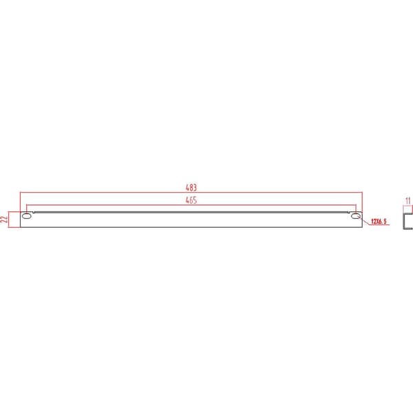 Renkforce RF-3429138 19 tum Nätverksskåp-blindlock 0.5 U Mörkgrå