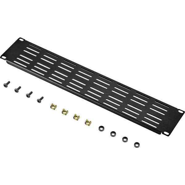 Renkforce RF-3429460 19 tum Nätverksskåp-blindlock 2 U med ventilationshål Mörkgrå