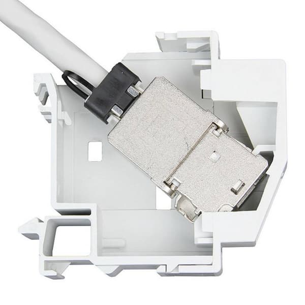 Metz Connect 1309427103-E Nätverksuttag DIN-skena CAT 6 Ljusgrå
