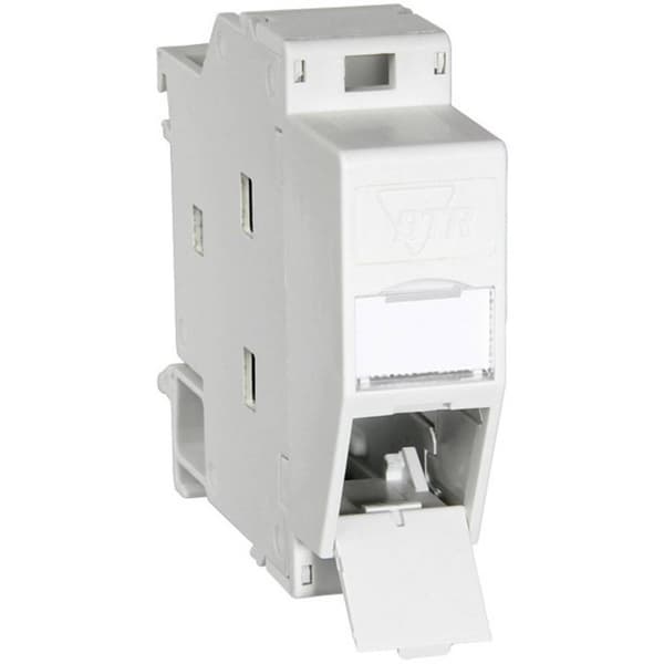 Metz Connect 1309427103-E Nätverksuttag DIN-skena CAT 6 Ljusgrå