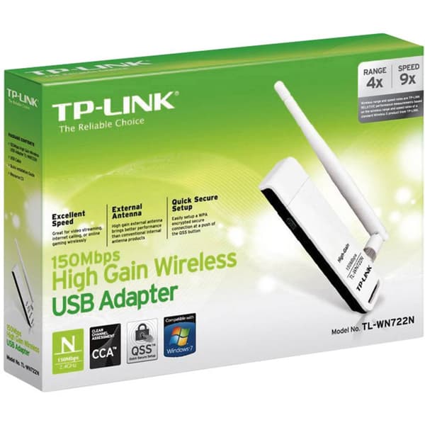 TP-LINK TL-WN722N WiFi USB-dongel USB 2.0 150 MBit/s