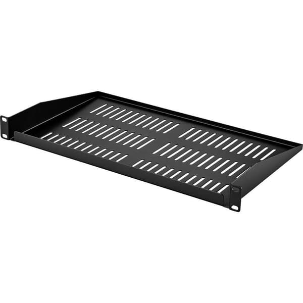 Renkforce RF-3434504 19 tum Nätverksskåp-hyllplan 1 U Lämplig för skåpdjup: från 300 mm Svart