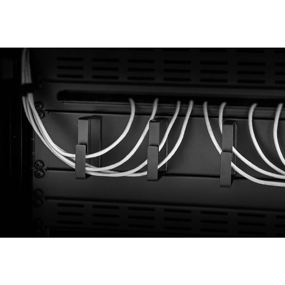 Renkforce RF-3440222 19 tum Nätverksskåp-kabelhållare 2 U Svart