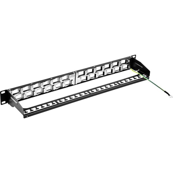 Renkforce KS10 26 + 2 Port Nätverk Patchpanel 483 mm (19) CAT 6A 1 U Bestyckad