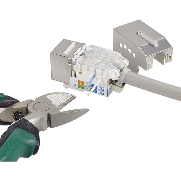 Renkforce KS10 26 + 2 Port Nätverk Patchpanel 483 mm (19) CAT 6A 1 U Bestyckad