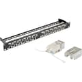 Miniatyrbild 1 av 6: Renkforce KS10 26 + 2 Port Nätverk Patchpanel 483 mm (19) CAT 6A 1 U Bestyckad
