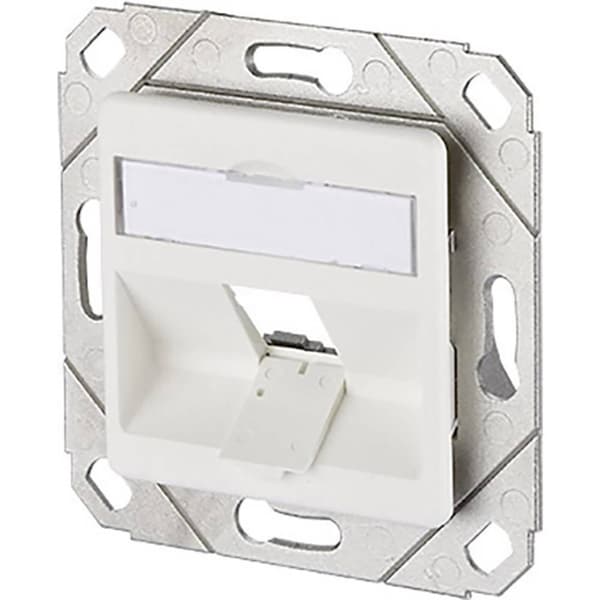 Metz Connect Modul Dose 1Port UPk unbest.RW Nätverksuttag Infälld Insats med centrumplatta Bare PCB 1 Port Renvit (RAL Vit