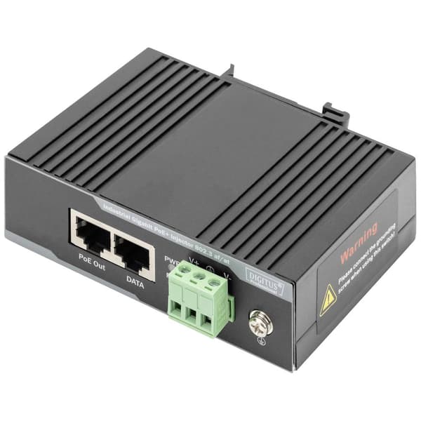 Digitus DN-651112 PoE-Injektor 10 / 100 / 1000 MBit/s IEEE 802.3af (12.95 W), IEEE 802.3at (25.5 W)