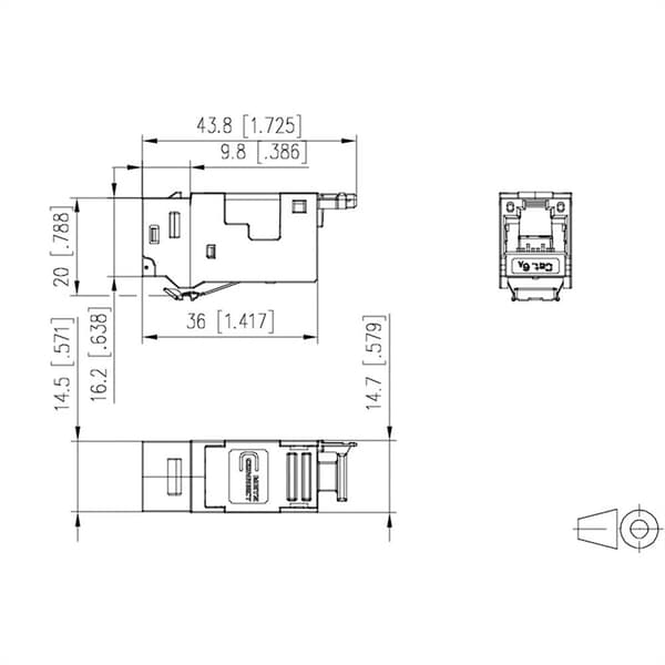 Metz Connect 130910KI RJ45 modul Keystone CAT 6A