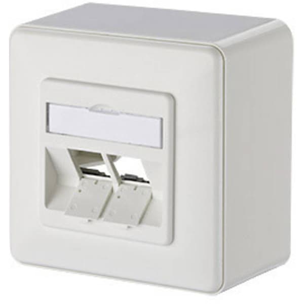 Metz Connect 130B10D20002-E Nätverksuttag Utanpåliggande Bare PCB 2 Port Renvit Vit