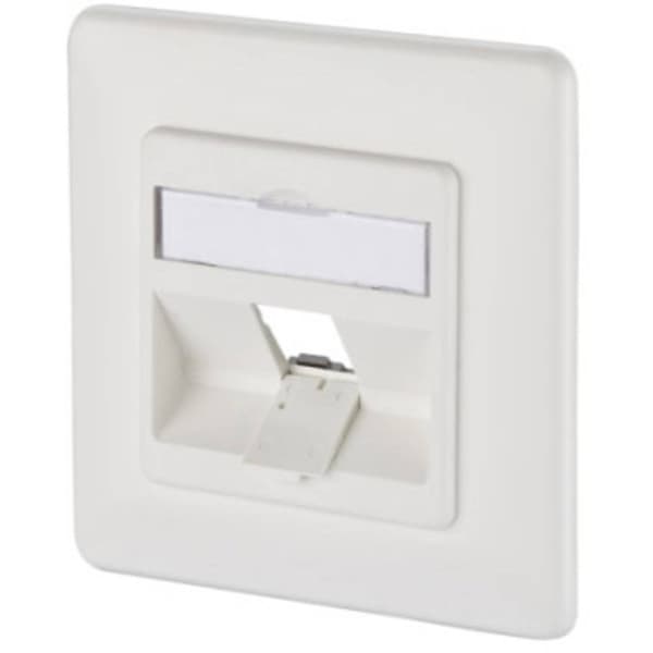 Metz Connect 130B20D11002KE Nätverksuttag Infälld Insats med centrumplatta och ram Bare PCB 1 Port Renvit (RAL 9010)