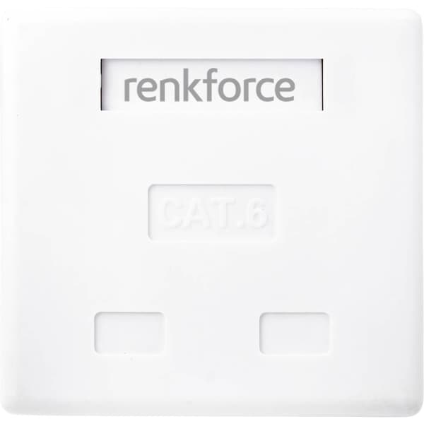 Renkforce Nätverksadapter Utanpåliggande CAT 6 2 Port Vit