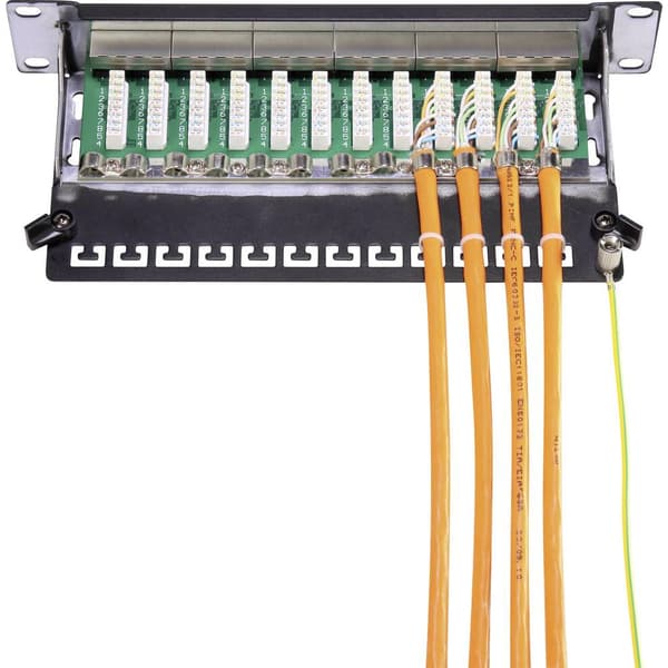 Renkforce Nätverk Patchpanel 254 mm (10) CAT 6 1 U Bestyckad