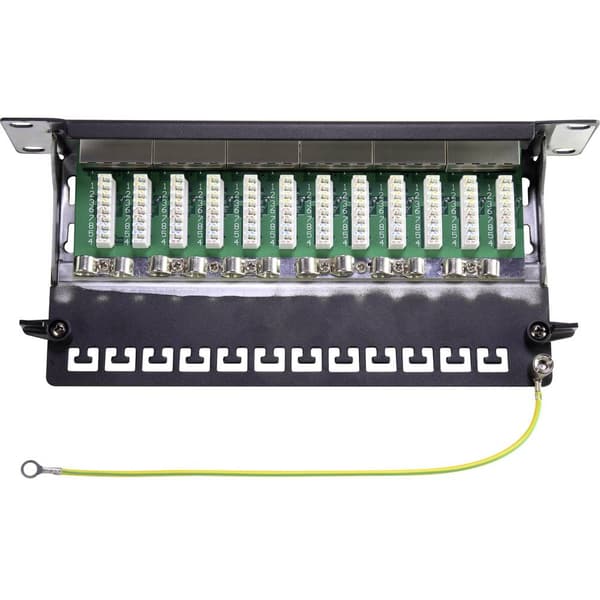 Renkforce Nätverk Patchpanel 254 mm (10) CAT 6 1 U Bestyckad