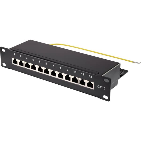 Renkforce Nätverk Patchpanel 254 mm (10) CAT 6 1 U Bestyckad