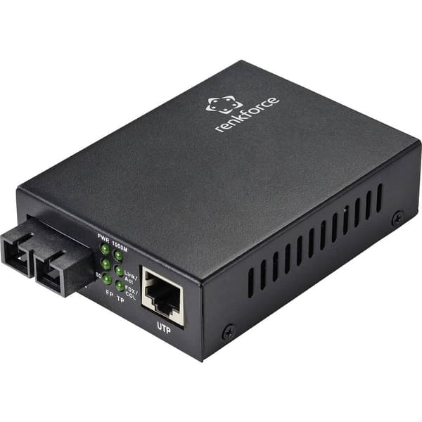 Renkforce RF-4581874 CAT 6, SC Duplex Mediakonverter 1000 MBit/s