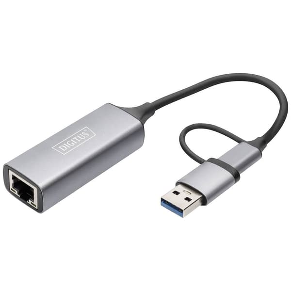 Digitus DN-3028 Nätverksadapter 2.5 GBit/s USB, USB 3.0, USB 3.1, USB 3.2 Gen 1, USB-A