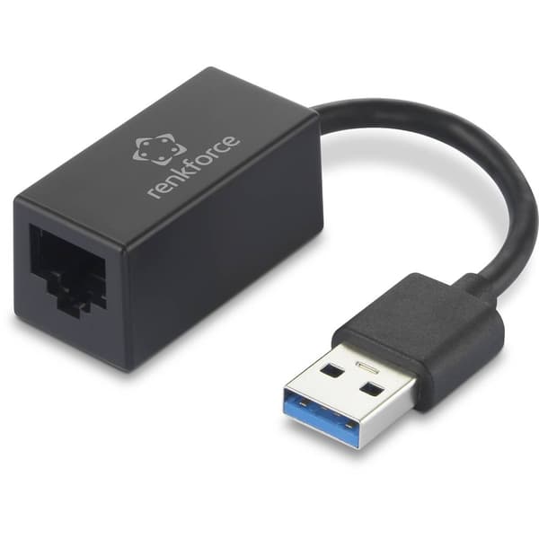 Renkforce RF-4708614 Nätverksadapter 1 GBit/s USB 3.2 Gen 1, LAN 1 Gbit/s