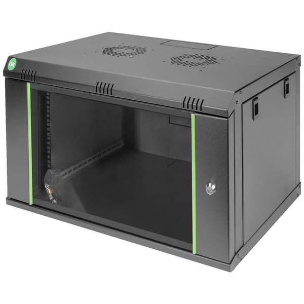 Digitus DN-19 07-U-EC-SW 19 väggskåp (B x H x D) 600 x 416 x 450 mm 7 U Svart (RAL 9005)