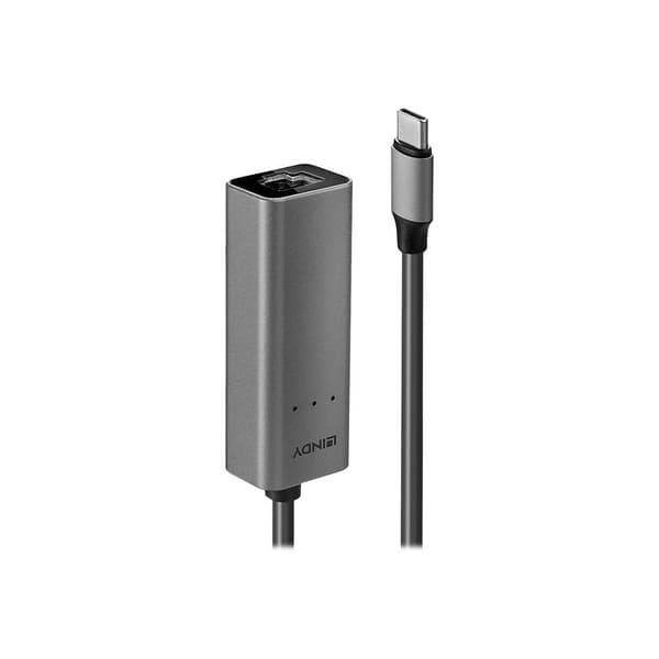 LINDY Nätverksadapter 2.5 GBit/s USB-C® (USB 3.1 Gen 1), Gigabit-LAN (1/2.5 Gbit/s) , RJ45