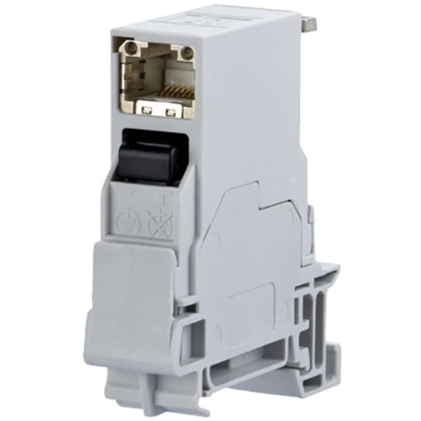 Metz Connect 1401806113KE Nätverksuttag DIN-skena CAT 6 Ljusgrå