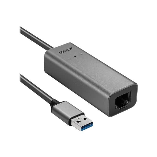 LINDY Nätverksadapter 2.5 GBit/s USB 3.2 Gen 1, Gigabit-LAN (1/2.5 Gbit/s) , RJ45