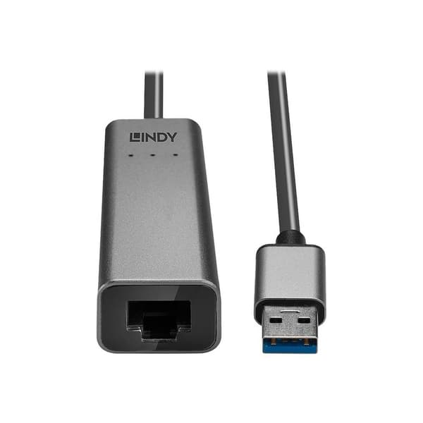 LINDY Nätverksadapter 2.5 GBit/s USB 3.2 Gen 1, Gigabit-LAN (1/2.5 Gbit/s) , RJ45