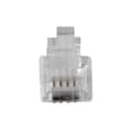 Miniatyrbillede 1 af 6: ACT RJ10 (4P/4C) modulært stik til fladkabel. Stik: RJ-10 (4P/4C) Rj10 stik 4p4c modulært kabel (TD102)