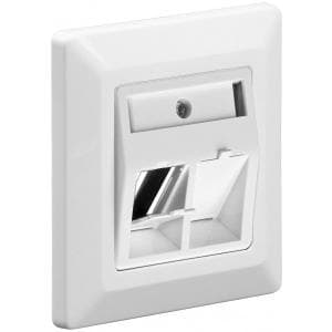 Wentronic Goobay monteringsramme til Keystone-stik, hvid - til 2 RJ45 SNAP-IN-moduler (95902) Hvid
