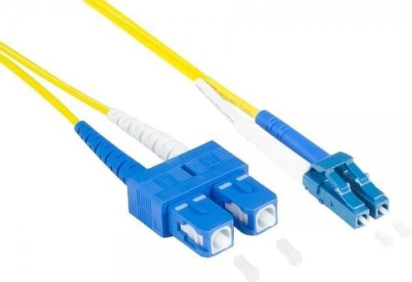 Alcasa LW-9005LS Fiberoptisk kabel 0,5 m OS2 2x LC 2x SC Gul