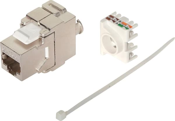 S/CONN maksimal tilslutning 10x Keystone kat.6 A certificeret, 500 MHz, trykstøbt hus, fuldt afskærmet--VE10 (75004-10SET)
