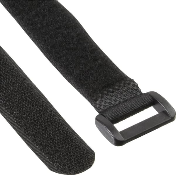 InLine® Velcro-løkkesæt, 5 stykker 20x300 mm + 5 styk 25x500 mm, sort (59945T)