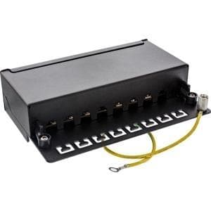 InLine 76808A - Patch Panel - Bordmonterbar, velegnet til vægmontering - RJ-45 X 8 - Sort, RAL 9005 (76808A) Sort