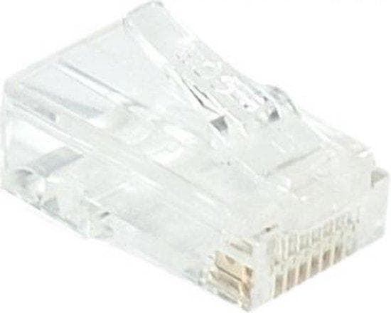 RJ45 modulstik kat. 6, UTP, multi-core, gennemsigtig, PU 10 stykker uskærmet RJ45-stik til crimpning (920560)