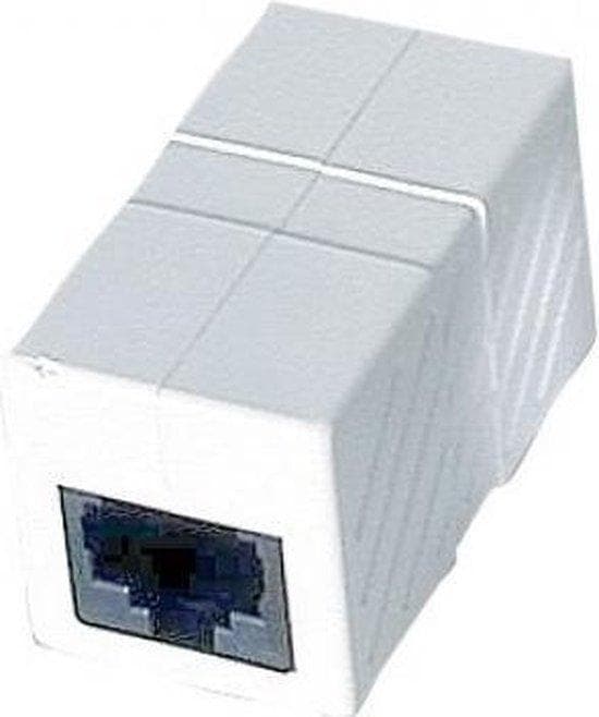 Modulær adapter, kat. 5e, UTP, RJ45 hun/hun Adapter til tilslutning af 2 patchkabler (902860)