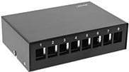INLINE - Patch panel (dummy panel) - Bord monteres, DIN skinne monteres - Sort, RAL 9005 - 8 porte