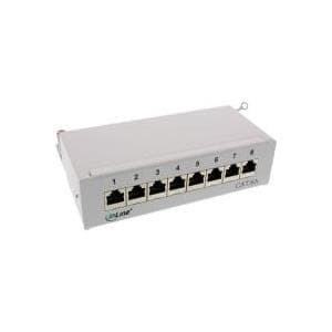 InLine - Patch Panel - RJ-45 X 8 - Lysegrå, RAL 7035 (76808I)