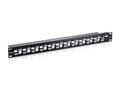 Pikkukuva 1 / 5: Varusta patch panel 24 porttia RJ45 Cat6a 19 tuumaa 1U suojattu, musta