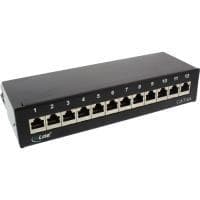 INLINE - Patch Panel - RJ-45 X 12 - Sort, RAL 9005 Sort
