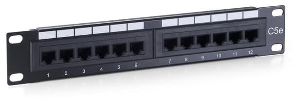 Udstyr 208015 patchpanel 1U Sort