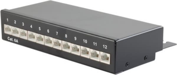 S-Conn 75076 - Cat6a - RJ-45 - Cat6a - Sort - 212 mm - 45 mm (75076) Sort