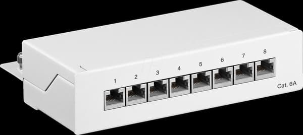 Goobay 62067 - RJ45 - Cat6a - 22/26 - Valkoinen - Telinekiinnitys - 1U (62067)