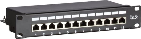 10 tuuman CAT5e FTP Patch -paneeli - 12 porttia