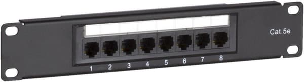 10 tommer CAT5e UTP patchpanel - 8 porte