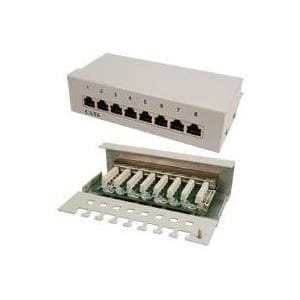 Logilink Patch Panel Desktop - Patch Panel - RJ-45 X 8 - Grå, RAL 7035 (NP0016A) Grå