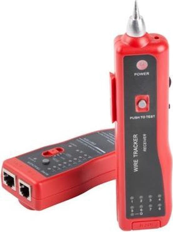 Lanberg NT-0501 netværkskabel tester Sort, Rød